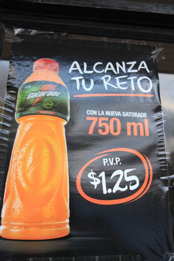Propaganda de Gatorade no Equador (Cuenca)